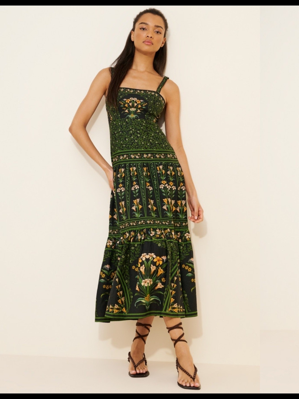 Flowers ARCH BLACK Maxi Dress - FARM Rio - L - Picture 2 of 14